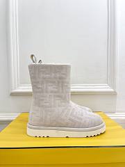 Okify Fendi Apres Chic White FF chamois low boots EU35-41 - 1