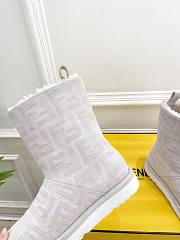 Okify Fendi Apres Chic White FF chamois low boots EU35-41 - 4