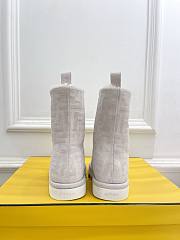 Okify Fendi Apres Chic White FF chamois low boots EU35-41 - 5