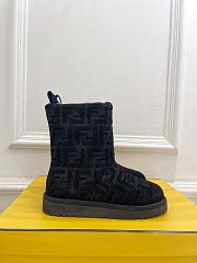 Okify Fendi Apres Chic Black FF chamois low boots EU35-41 - 1