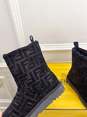 Okify Fendi Apres Chic Black FF chamois low boots EU35-41 - 4