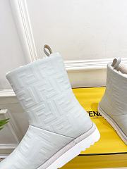 Okify Fendi Apres Chic Light Grey Gray Snow Boots EU35-41 - 4