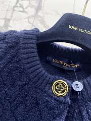 Okify Louis Vuitton Diamond Jacquard Cardigan In Blue SML - 2