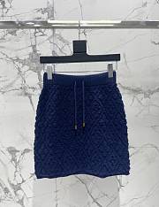 Okify Louis Vuitton Blue Wool Short Skirt SML  - 1