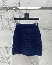 Okify Louis Vuitton Blue Wool Short Skirt SML  - 3