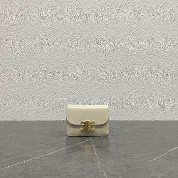 Okify Celine Trimophe Card Holder In White 10.5x7x1cm