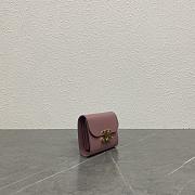 Okify Celine Trimophe Card Holder In Dark Pink 10.5x7x1cm - 5