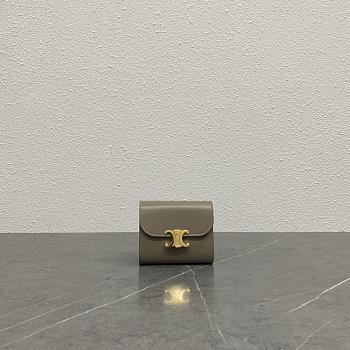 Okify Celine Trimophe Card Holder In Grey Gray 10.5x7x1cm