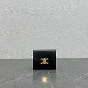 Okify Celine Trimophe Card Holder In Black With Gold Hardware 10.5x7x1cm - 1