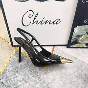 Okify YSL Jeanne slingback pumps in black smooth leather high heels EU34-43 - 1