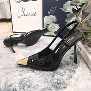 Okify YSL Jeanne slingback pumps in black smooth leather high heels EU34-43 - 4