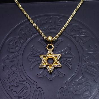 Okify Chrome Hearts Gold Necklace 20028