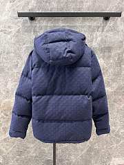 Okify Gucci Dark Blue Canvas Hooded Down Jacket SML - 4