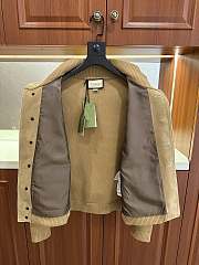 Okify Gucci Suede Bomber Jacket With Web S-2XL  - 4