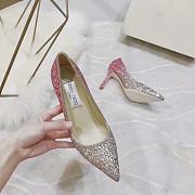 Okify Jimmy Choo White Pink High Heels EU34-43 - 2