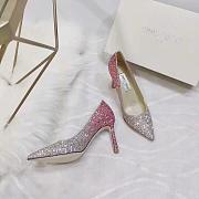 Okify Jimmy Choo White Pink High Heels EU34-43 - 3