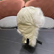 Okify Moncler White Fur Trapper Hat  - 3