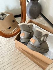 Okify UGG Grey Gray Snow Boots For Children 25-36 20050 - 4