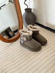 Okify UGG Grey Gray Snow Boots For Children 25-36 20050 - 3