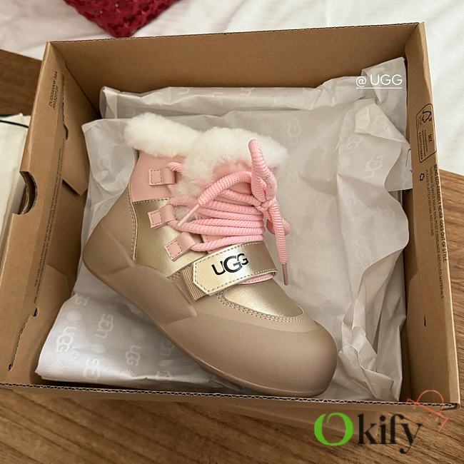 Okify UGG Pink Big Toe Shoes For Children 25-36  - 1