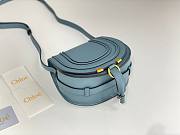 Okify Chloe Small Marcie Saddle Bag In Blue 19x16x9cm  - 2