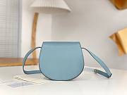 Okify Chloe Small Marcie Saddle Bag In Blue 19x16x9cm  - 3