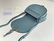 Okify Chloe Small Marcie Saddle Bag In Blue 19x16x9cm  - 4