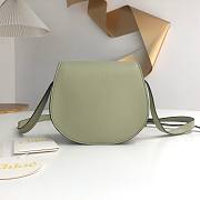 Okify Chloe Small Marcie Saddle Bag In Green 19x16x9cm  - 5