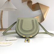 Okify Chloe Small Marcie Saddle Bag In Green 19x16x9cm  - 1