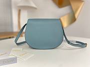 Okify Chloe Large Marcie Saddle Bag In Blue 24x20x10cm  - 5