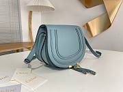 Okify Chloe Large Marcie Saddle Bag In Blue 24x20x10cm  - 3