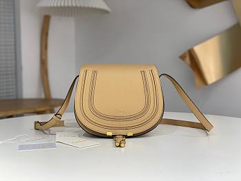 Okify Chloe Large Marcie Saddle Bag In Milktea 24x20x10cm 