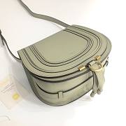 Okify Chloe Large Marcie Saddle Bag In Green 24x20x10cm  - 3