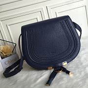 Okify Chloe Large Marcie Saddle Bag In Dark Blue 24x20x10cm  - 1