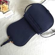 Okify Chloe Large Marcie Saddle Bag In Dark Blue 24x20x10cm  - 4