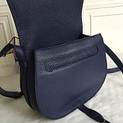 Okify Chloe Large Marcie Saddle Bag In Dark Blue 24x20x10cm  - 2