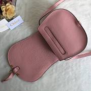 Okify Chloe Large Marcie Saddle Bag In Pink 24x20x10cm  - 5