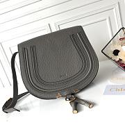 Okify Chloe Large Marcie Saddle Bag In Grey Gray 24x20x10cm  - 1