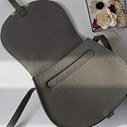 Okify Chloe Large Marcie Saddle Bag In Grey Gray 24x20x10cm  - 5