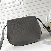 Okify Chloe Large Marcie Saddle Bag In Grey Gray 24x20x10cm  - 4