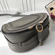 Okify Chloe Large Marcie Saddle Bag In Grey Gray 24x20x10cm  - 2