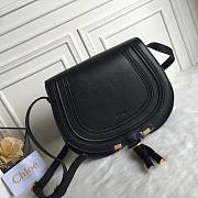 Okify Chloe Large Marcie Saddle Bag In Black 24x20x10cm  - 1