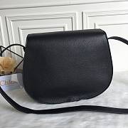 Okify Chloe Large Marcie Saddle Bag In Black 24x20x10cm  - 2