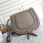 Okify Chloe Large Marcie Saddle Bag In Light Grey Gray 24x20x10cm  - 1