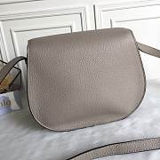 Okify Chloe Large Marcie Saddle Bag In Light Grey Gray 24x20x10cm  - 5