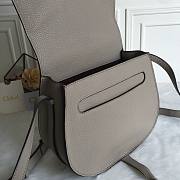 Okify Chloe Large Marcie Saddle Bag In Light Grey Gray 24x20x10cm  - 4