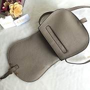 Okify Chloe Large Marcie Saddle Bag In Light Grey Gray 24x20x10cm  - 3