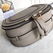 Okify Chloe Large Marcie Saddle Bag In Light Grey Gray 24x20x10cm  - 2