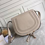 Okify Chloe Large Marcie Saddle Bag In White 24x20x10cm  - 1