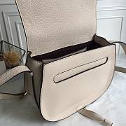 Okify Chloe Large Marcie Saddle Bag In White 24x20x10cm  - 5